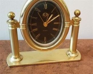 #106 brass clock 6x6 $5