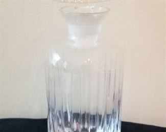 #93 glass decanter 10 tall 4 inch diameter $3
