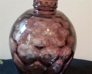 #90 purple glass vase $15