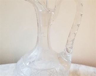 #80 cut crystal decanter 12.5 tall 6 wide $20
