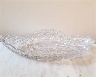 #81 cut crystal tray 7 wide x 14 inches long $10