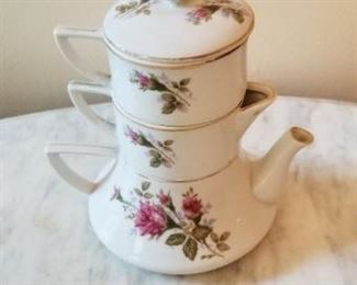#61 porcelain teapot made in japan 6.5 inches tall. $4