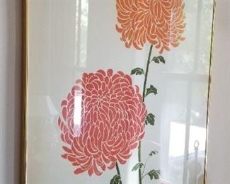 #53 flower print signed P. Chu 40X 26