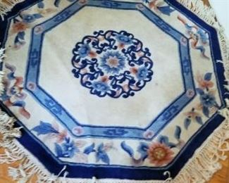 #46 floral octagon chen chu rug 46 diameter. $40