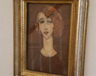 #44 modigliani print 6 wide by 7 3/4 tall $10