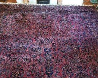 #41 sarouk style persian rug in great shape hand knotted wool 121 x 162. $900