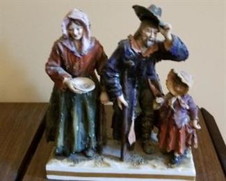 #16 Capodimonte mother and father with daughter 5.5 wide by 6.5 tall $45