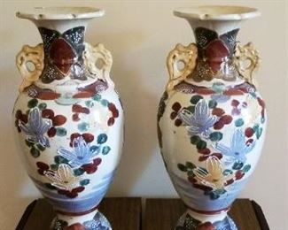 #15 14 tall with 6 diameter asian vases $20