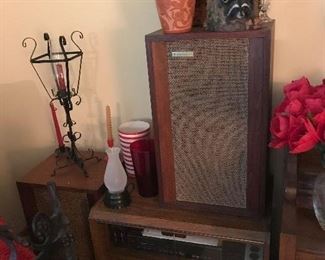 Vintage speakers and stereo equipment