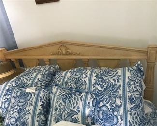 Mid century bed with mattress