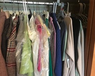 Closets full of clothes- some vintage 