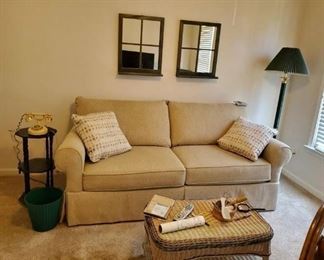 Neutral colored nearly new sofa