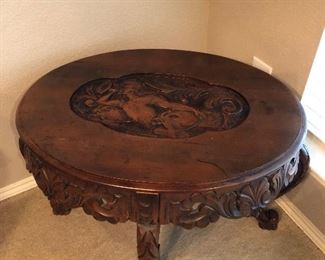 Carved Wood Table