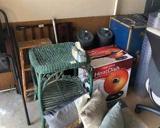 Gate, Small Ladder, Wicker table, Frebreeze Air Purifiers, Heater, Trunk