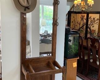 Coat Hall Tree and umbrella stand w/mirror & 4 hooks  $188.