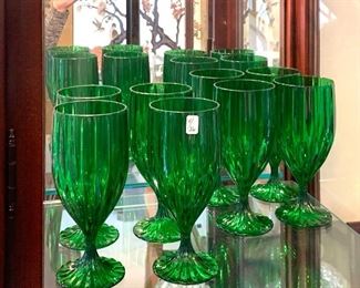 8 Green water glasses  8/$26.00 