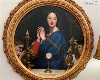 Madonna of the Host  21" Dia. print  by Ingres  $74.