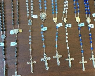 Collection of Rosaries  $6. to $14.