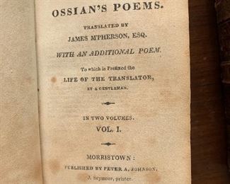 Ossian's Poems Vol. 1  1823   $24.