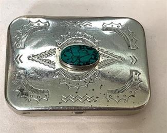 Mexican silver pill box $20.