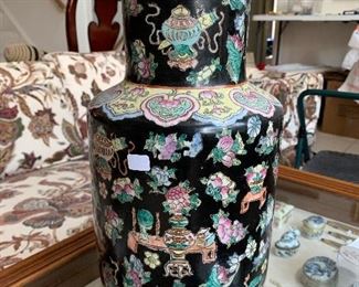 Oriental vase  15" tall  $120.