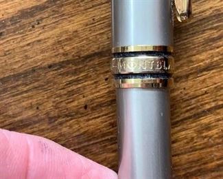 Silver Montblanc Meisterstuck Solitaire ballpoint pen  $210.