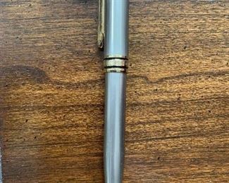 Silver Montblanc Meisterstuck Solitaire ballpoint pen  $210.