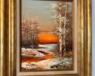 Winter Sunset by Toran  24" X 21" 