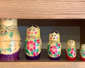6 Wood nesting dolls  Make in the USSR