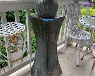 Ceramic water fountain $120.  needs hose & pump 