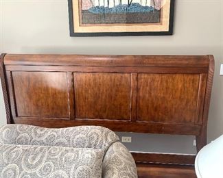 Cresent Fine Furniture king size bed  -Head board,  footboard and rails from Carson's   -great condition  $500.