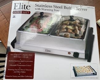 New Elite Stainless Steel Buffet Server $32.