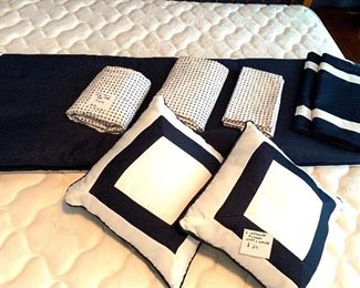 King Comforter Navy & White  $90. w/skirt & 2 shams