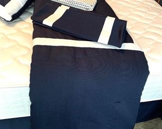 King Comforter Navy & White  $90. w/skirt & 2 shams