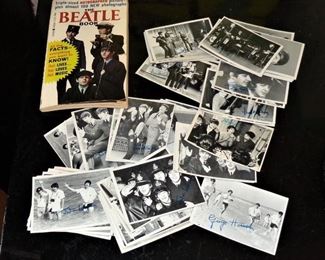 L45 Vintage Beatles book and group of trading cards ca. 1964 - 1965.   $15./all