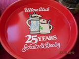 Utica Club -- Schlutz and Dooley 25th anniversary beer tray