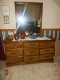 Pine dresser with mirror
