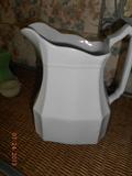 Milk glass pitcher w/ bowl