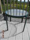 Small glass table for patio