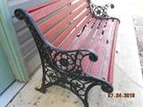 Wrought iron / wood bench