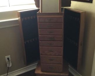 Standing jewelry  cabinet
