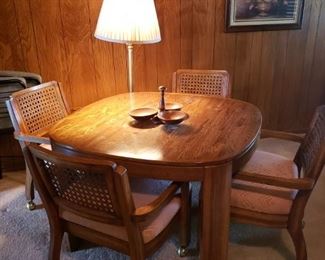 nice mid century table with chairs