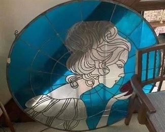 Large round custom made stain glass window