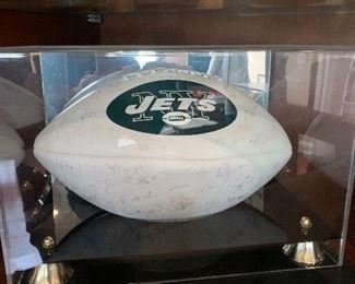 Jets autographed football