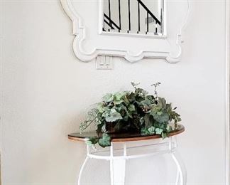 Beautiful Farmhouse Style Entry Table and Mirror