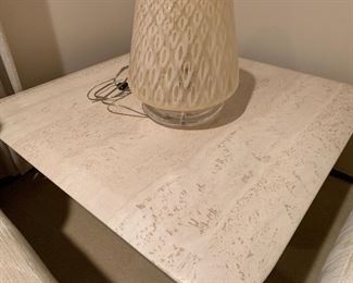 Stone top table (32”W x 32”D x 15”H) - $150 or best offer