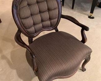 Gorman’s upholstered wood armchair (23”W x 22”D x 35”H) - $125 or best offer