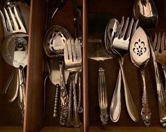 Misc silver plated & stainless flatware - $20 or best offer