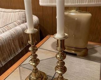 Brass candle holders (10”) - $25 or best offer