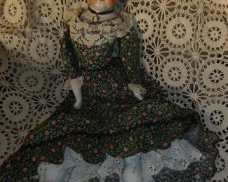 Antique all original China Head doll large size.